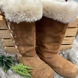 Ladies with lace up boots